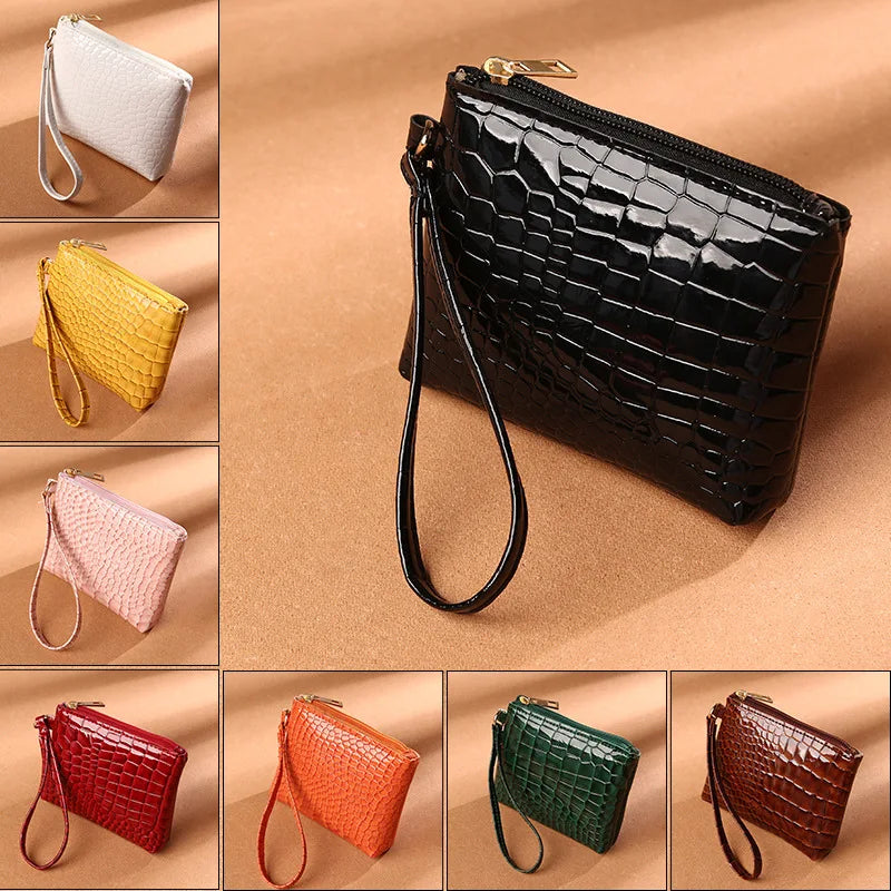 New Arrival Factory Wholesale Fashion Trendy Crocodile Pattern Ladies Clutch Wallets Pu Coin Purse 2022 Custom-2
