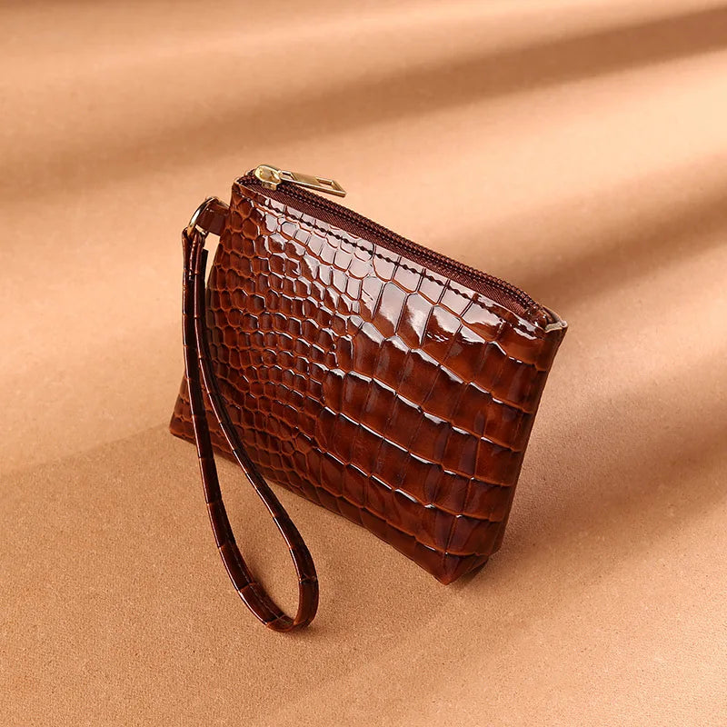 New Arrival Factory Wholesale Fashion Trendy Crocodile Pattern Ladies Clutch Wallets Pu Coin Purse 2022 Custom-4