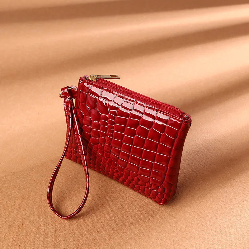 New Arrival Factory Wholesale Fashion Trendy Crocodile Pattern Ladies Clutch Wallets Pu Coin Purse 2022 Custom-3