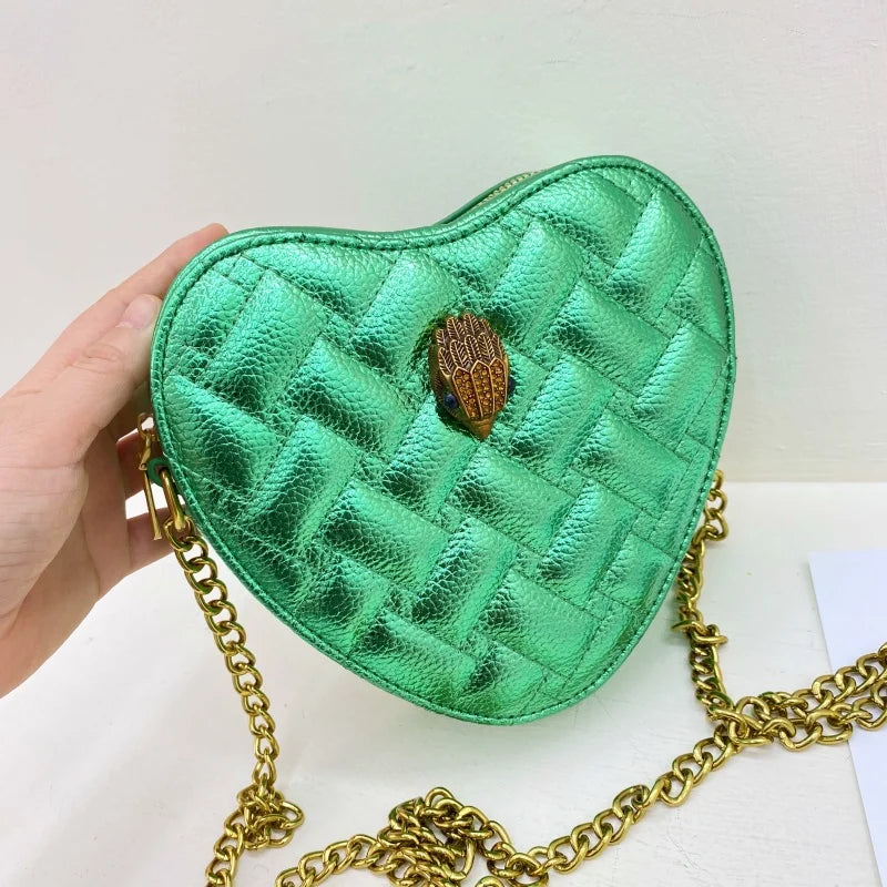 BM9221 Designer Handbag rose red candy color Love heart shape luxury shoulder bag girls crossbody handbags for women-3