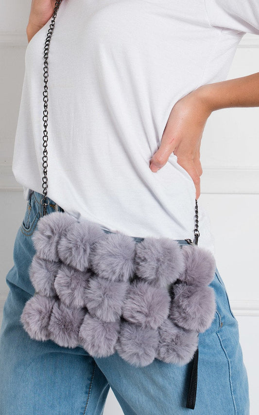 Cross Body Pom Pom Handbag-1